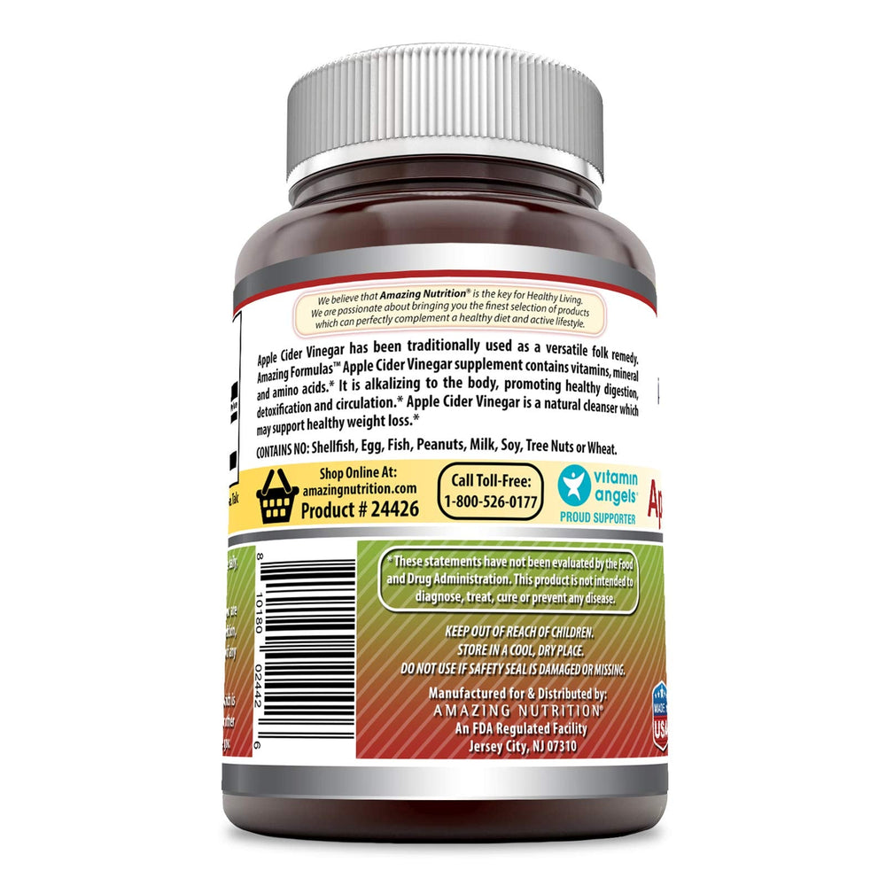 Amazing Formulas Apple Cider Vinegar 500 Mg 120 Capsules