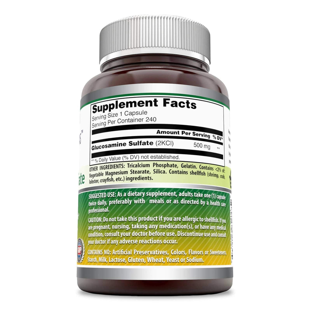 Amazing Formulas Glucosamine Sulfate 500 Mg 240 Capsule
