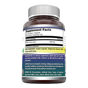 Amazing Formulas Alpha Lipoic Acid 300 mg 120 Capsules