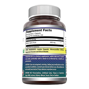 Amazing Formulas Alpha Lipoic Acid 600 mg 120 Capsules