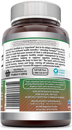 Amazing Formulas Coconut Oil 1000 Mg 360 Softgel