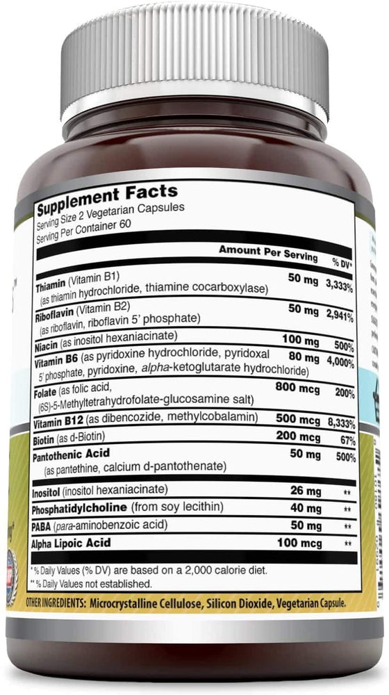 Amazing Formulas Coenzyme B Complex 120 Vegetarian Capsules