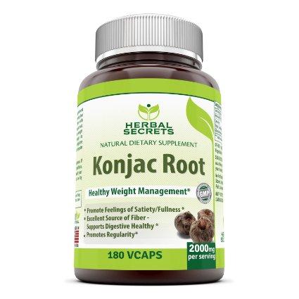 
                
                    Load image into Gallery viewer, Herbal Secrets Konjac Root - 2000 Mg, 180 Vegi Capsules - Amazing Nutrition
                
            