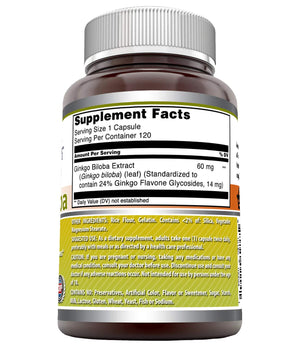 Amazing Formulas Ginkgo Biloba 60 Mg 120 Capsules