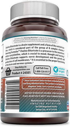 
                
                    Load image into Gallery viewer, Amazing Formulas Choline Bitartrate 650 Mg 180 Tablets
                
            