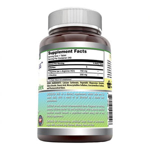 Amazing Formulas L-Arginine/L-Citrulline Complex 1000 Mg 240 Tablets
