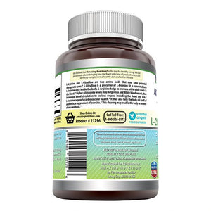 Amazing Formulas L-Arginine/L-Citrulline Complex 1000 Mg 240 Tablets