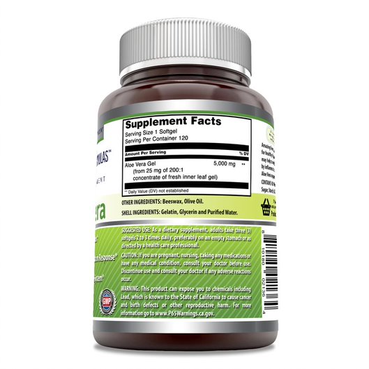 Amazing Formulas Aloe Vera 5000 mg 120 Softgels