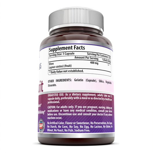Amazing Formulas Vitex Fruit 400 Mg 250 Capsules