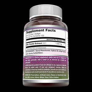 Amazing Formulas Milk Thistle 1000 Mg 120 Softgels