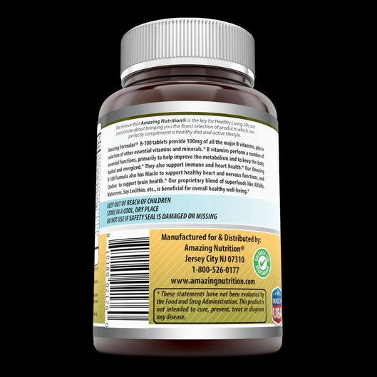 Amazing Formulas B-100 Dietary Supplement 100mg 120 Tablets