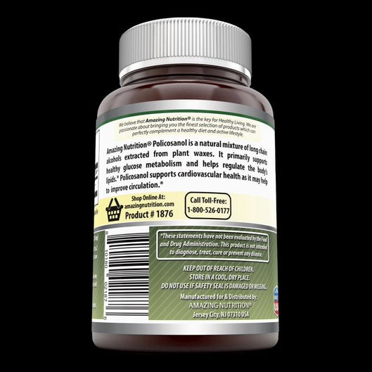 Amazing Formulas Policosanol 10 Mg 120 Softgels