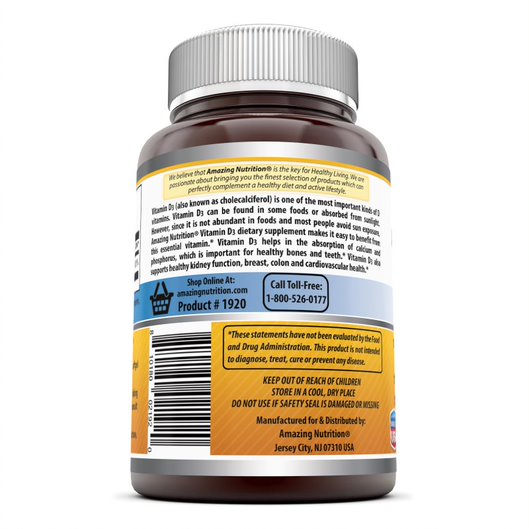 
                
                    Load image into Gallery viewer, Amazing Formulas Vitamin D3 400 IU 180 Softgels
                
            