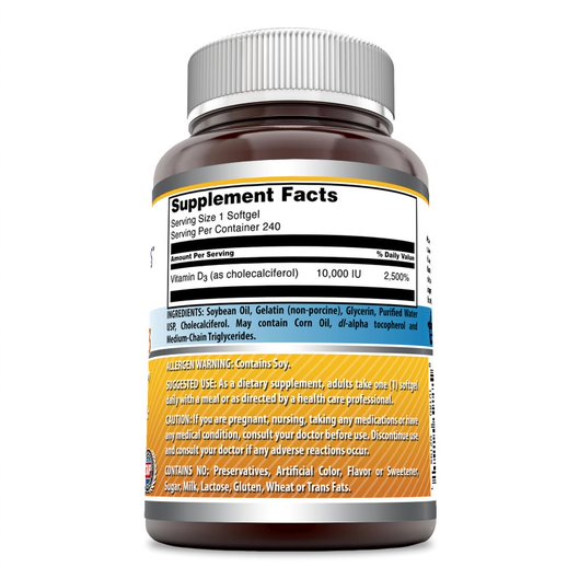 Amazing Formulas Vitamin D3 cholecalciferol - 10,000 Iu, 240 Softgels