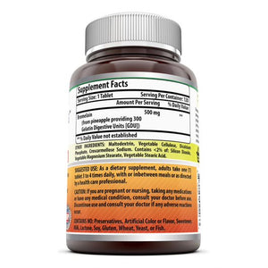 Amazing Formulas Bromelain Proteolytic 500 mg, 120 Tablets