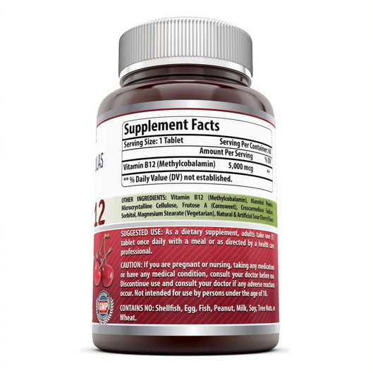 Amazing Formulas Methyl B12 Dietary Supplement 5000 mcg 60 Chewable Tablets