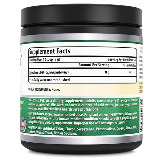 Amazing Formulas Spirulina 400 G 50 Servings