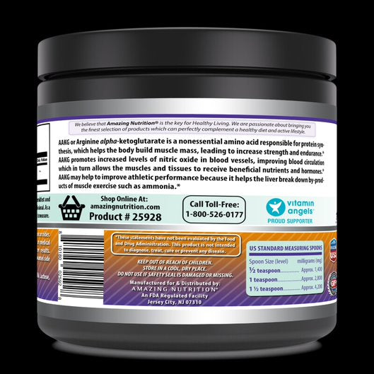 Amazing Formula(1 kg) Powder 2.2 Lbs Arginine Alpha Ketoglutarate (AAKG) Dietary Supplement (Approx. 200 Servings.)