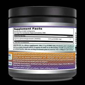 Amazing Formula(1 kg) Powder 2.2 Lbs Arginine Alpha Ketoglutarate (AAKG) Dietary Supplement (Approx. 200 Servings.)