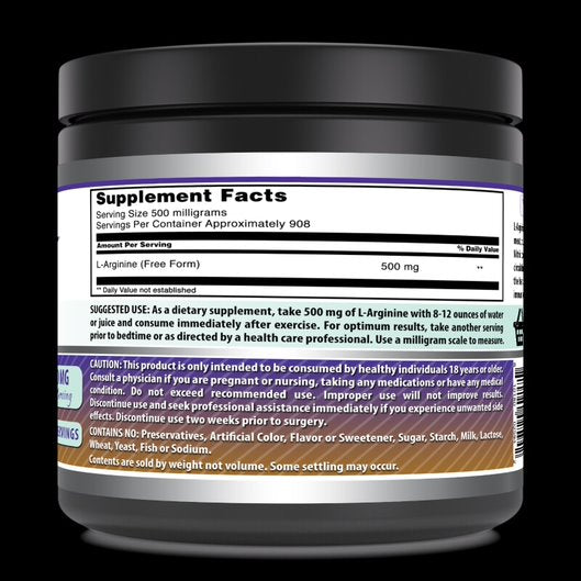 Amazing Formulas L-Arginine 1 lb Powder (Approx. 454 Servings)