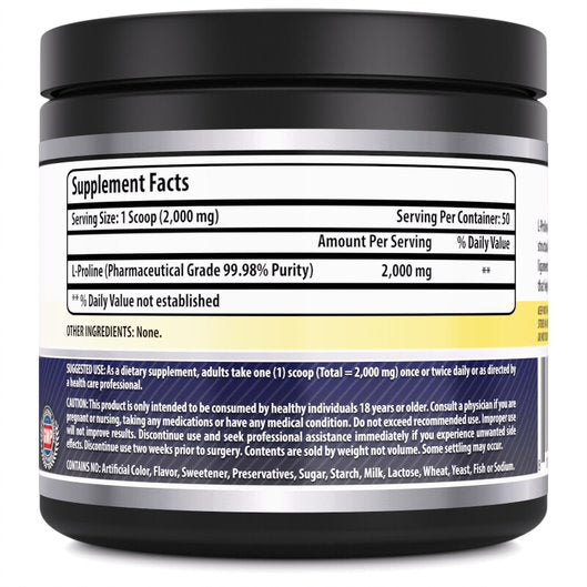 Amazing Formulas L Proline 100 Grams 50 Servings