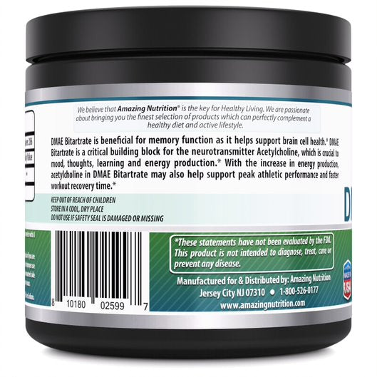 Amazing Formulas DMAE Bitartrate 100 G 286 Servings