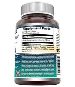 Amazing Formulas DHEA Supplement 100mg 60 Tablets