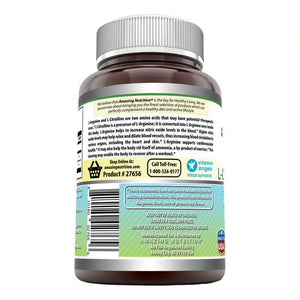 Amazing Formulas L-Arginine/L-Citrulline Complex 1000 Mg 120 Tablets