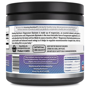 Magnesium Glycinate Powder | 250g 113srvgs