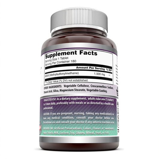 Amazing Formulas MSM 1500 mg 180 Tablets