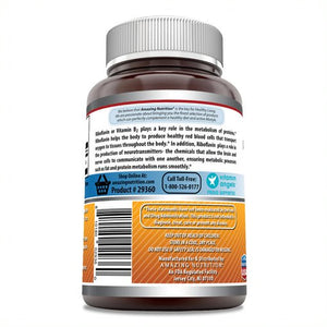 Amazing Formulas Riboflavin Dietary Supplement 400 Milligrams 120 Capsules