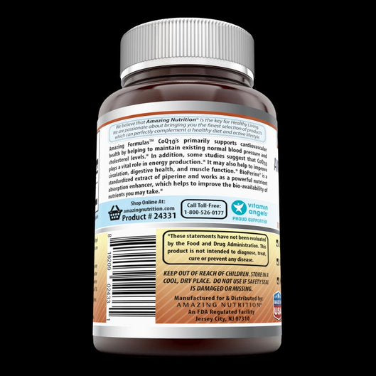 Amazing Formulas CoQ10 with Bioperine 100 Mg 60 Softgels