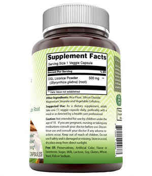 Amazing India DGL 500 mg 60 Vegetarian Capsules