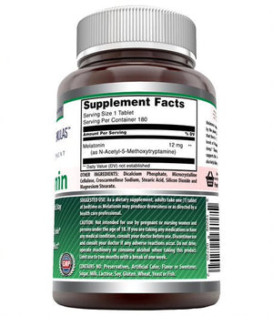Amazing Formulas Melatonin 12 Mg 180 Tablets