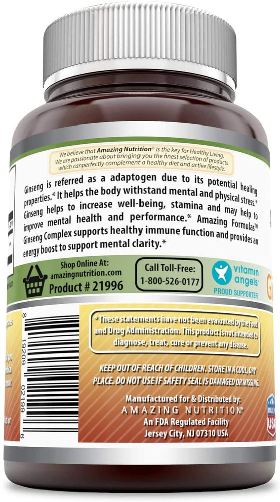 Amazing Formulas Ginseng Complex 1000 Mg 240 Capsules