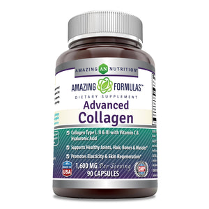 
                
                    Load image into Gallery viewer, Amazing Formulas Advanced Collagen 1600 mg Per Serving 180 Capsules
                
            
