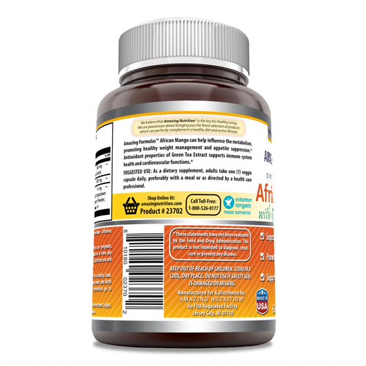 Amazing Formulas African Mango with Green Tea Extract 500 Mg 60 Veggie Capsules