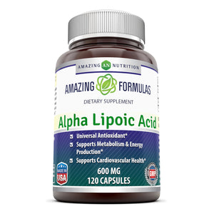 
                
                    Load image into Gallery viewer, Amazing Formulas Alpha Lipoic Acid 600 mg 120 Capsules
                
            