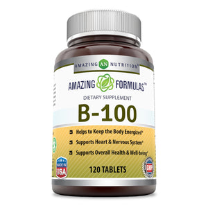 Amazing Formulas B-100 Dietary Supplement 100mg 120 Tablets
