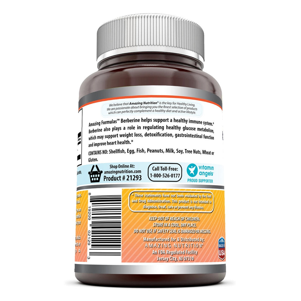 Amazing Formulas Berberine Plus 1000 Mg Per Serving 250 Capsules