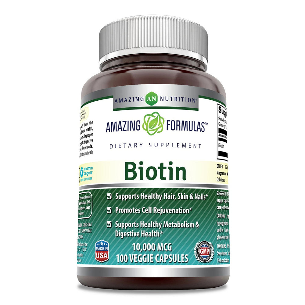 Amazing Formulas Biotin Supplement 10,000 mcg 100 Capsules