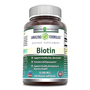 Amazing Formulas Biotin Supplement 10,000 mcg 100 Capsules