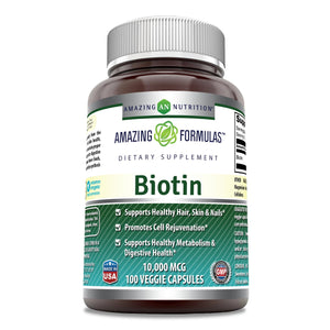 
                
                    Load image into Gallery viewer, Amazing Formulas Biotin Supplement 10,000 mcg 100 Capsules
                
            