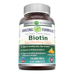 Amazing Formulas Biotin Fast Dissolving 10000 MCG 120 Tablets Citrus Flavor