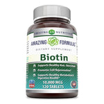 Amazing Formulas Biotin 10000 MCG 120 Tablets