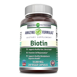 Amazing Formulas Biotin Supplement 10,000 mcg 200 Capsules