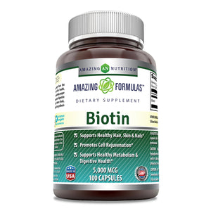 Amazing Formulas Boitin 5000 MCG, 100 Capsules