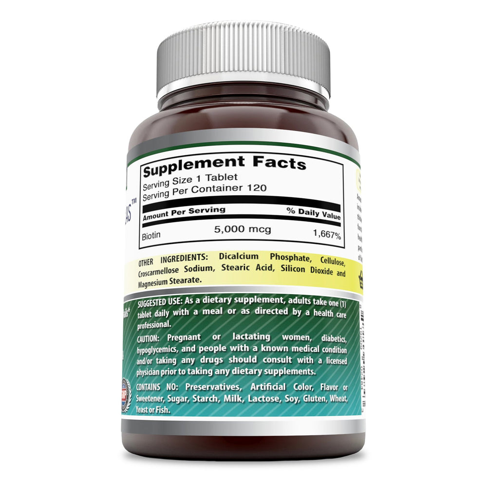 Amazing Formulas Biotin 5000 Mcg 120 Tablets