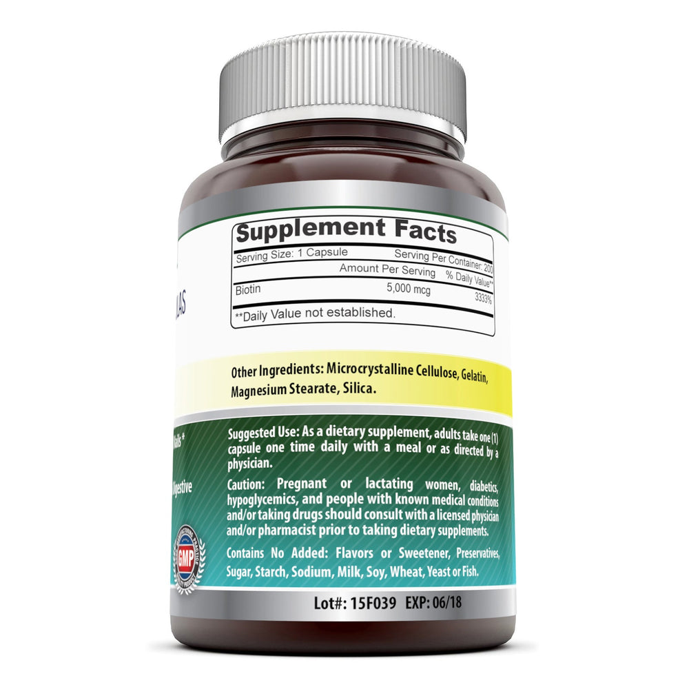 Amazing Formulas Biotin 5000 Mcg 200 Capsules