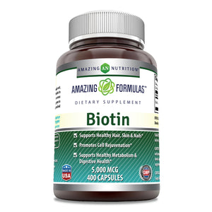 Amazing Formulas Biotin 5000 Mcg 400 Capsules